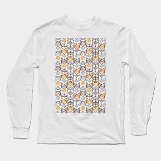 neutral colored woodland critters chevron Long Sleeve T-Shirt